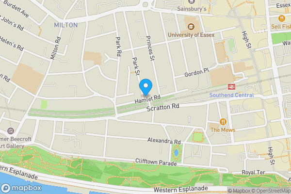 Map location for The Cliff, 48, Hamlet Road, Southend-on-sea, Essex, SS1 1HH