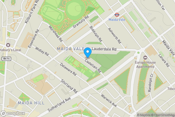 Map location for Flat 111 Castellain Mansions, Castellain Road, Maida Vale, London, W9 1HG