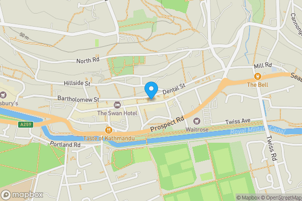 Map location for 89 High Street, Hythe, Kent, CT21 5JH