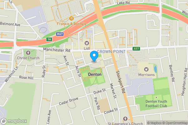Map location for M60 Advertising Site, Denton, Manchester, Greater Manchester, M34 2GP