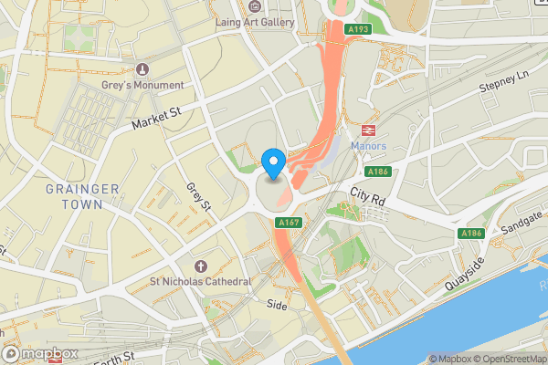 Map location for Apt 8/11 55 Degrees North Pilgrim Street, Newcastle upon Tyne, Tyne and Wear, NE1 6BG