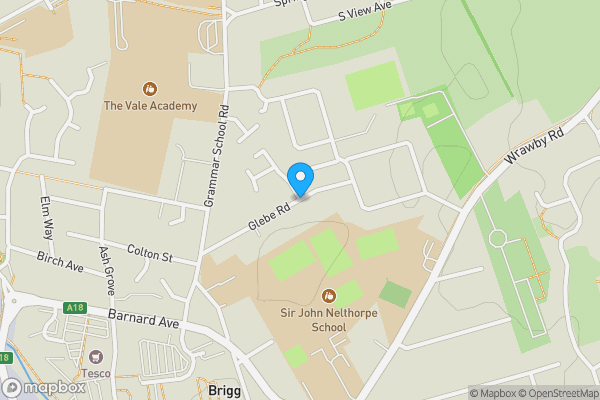 Map location for Glebe Road, Brigg, DN20 8QG