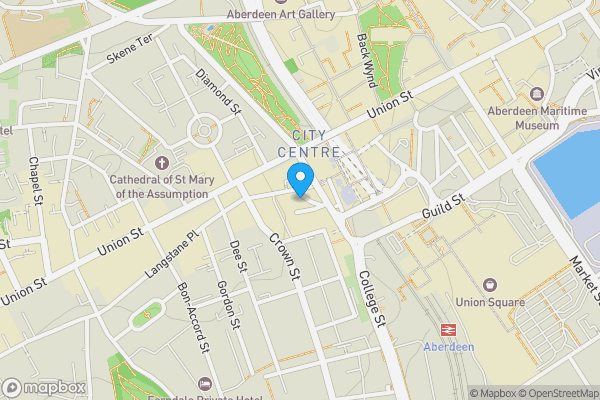 Map location for The Royal Hotel, 1-3 Bath Street, Aberdeen, Aberdeenshire, AB11 6BJ