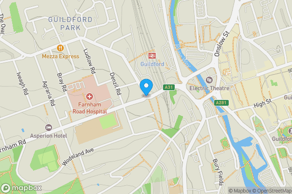 Map location for American Golf A3, Guildford Bypass Guildford Surrey GU2 7RY