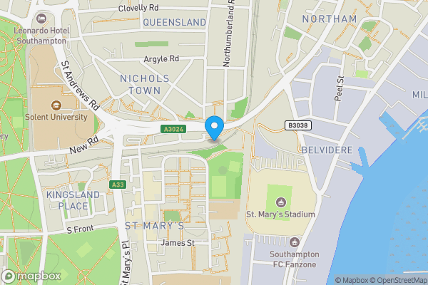 Map location for 82 Northam Road, Southampton, Hampshire, SO14 0PB