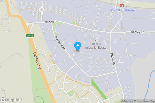 Map location for Unit 2 The Courtyard Roman Way, Coleshill, Birmingham, B46 1HQ