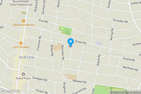 Map location for 20 Crichel Road, Bournemouth, Dorset, BH9 1JG