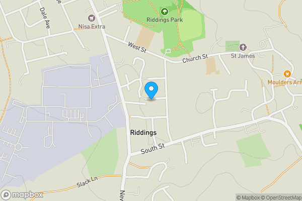 Map location for 14 Alfred Street, Riddings, Alfreton DE55 4BE