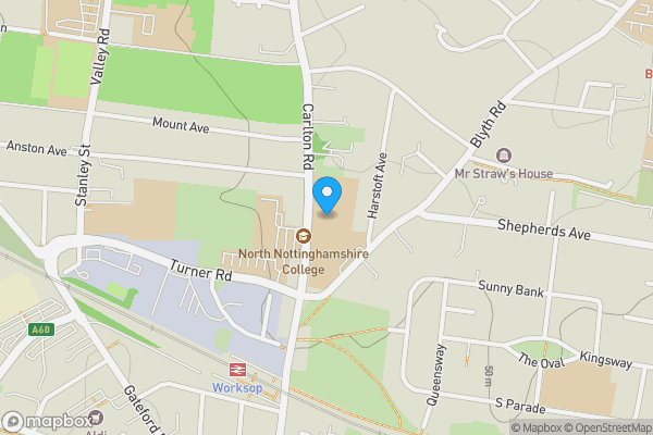 Map location for Highfield House, Worksop, Nottinghamshire, S81 7HP