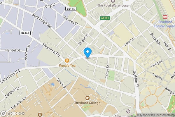 Map location for 21 Grattan House 136 Sunbridge Road Bradford,  BD1 2PH