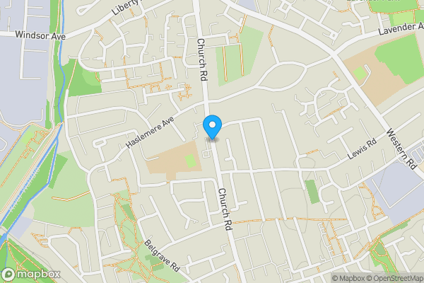 Map location for Church Road, Mitcham, Surrey, CR4 3BW