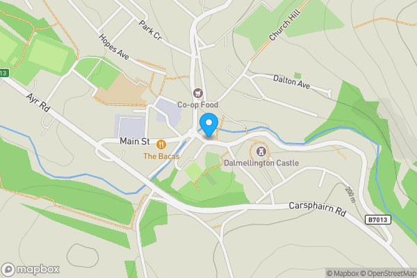 Map location for Land to the rear of 18 High Street, Dalmellington, East Ayrshire, KA6 7QU