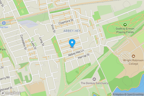 Map location for Sandown Street, Abbey Hey, Gorton, Manchester, M18