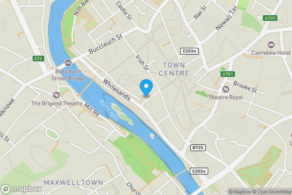 Map location for 5 Bank Street, Dumfries, DG1 2NX