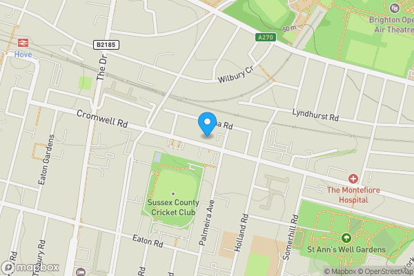 Map location for Cowdray Court, Hove, East Sussex, BN3 3ER