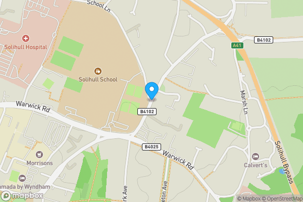 Map location for Hampton Lane, SOLIHULL, West Midlands, B91 2PT