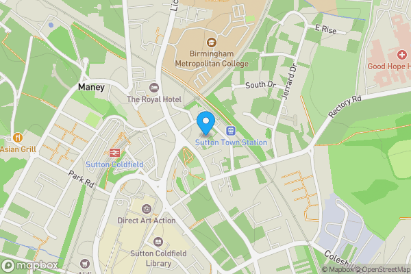 Map location for 2 Midland Drive, SUTTON COLDFIELD, West Midlands, B72 1TU