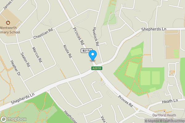 Map location for Princes Road, DARTFORD, Kent, DA1 3HP