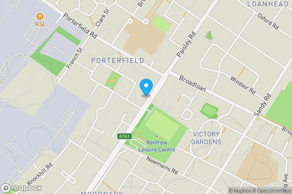 Map location for 154B Paisley Road, Renfrew, PA4 8DA