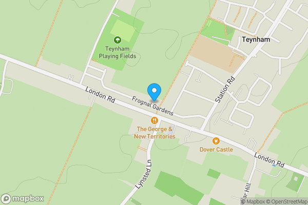 Map location for Land Adj. 32 Frognal Gardens, Teynham, Sittingbourne, Kent, ME9 9HU