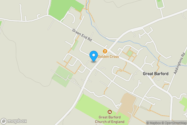 Map location for Methodist Church, Bedford Road, Great Barford, Bedfordshire, MK44 3JD