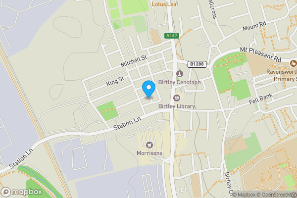 Map location for 1 West Street, Birtley, Chester Le Street, County Durham, DH3 1DY