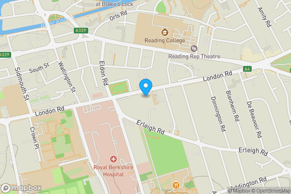 Map location for Flat 10 Foley Hall, 58-60 London Road, Reading, Berkshire, RG1 5AS