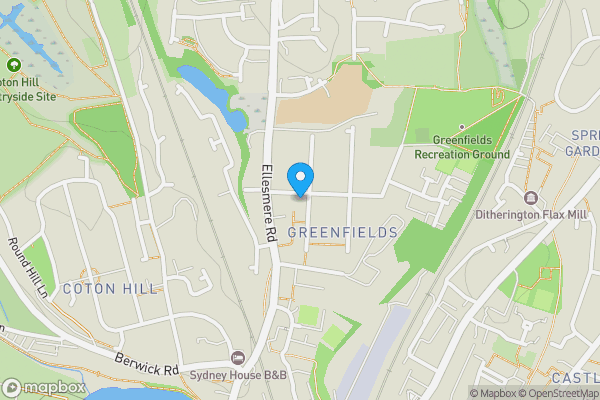 Map location for Greenfields Methodist Church, Greenfield Street, Shrewsbury, SY1 2PY