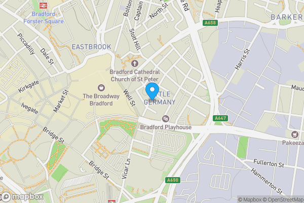 Map location for Apartment 23, 4 Hick Street, Bradford, BD1 5AW