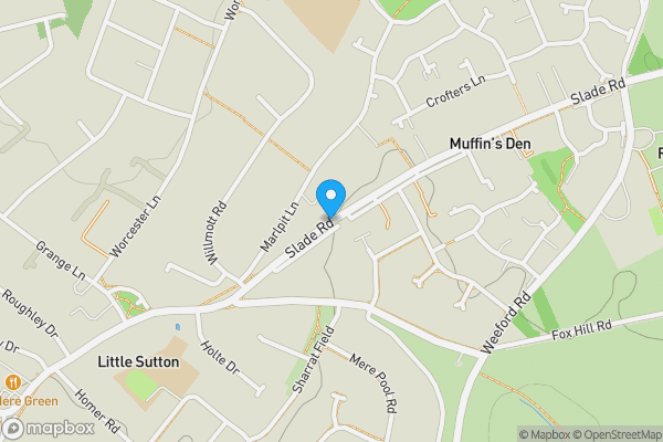 Map location for Slade Road, SUTTON COLDFIELD, West Midlands, B75 5PG