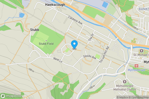 Map location for Nest Estate, Hebden Bridge, West Yorkshire, HX7 5BJ