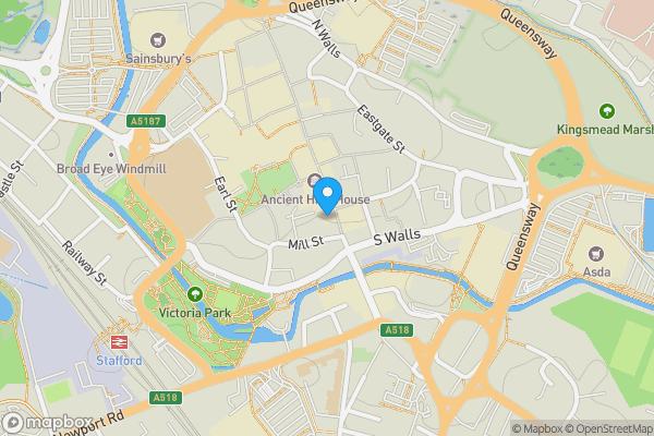 Map location for 41 Greengate Street Stafford Staffordshire ST16 2JA
