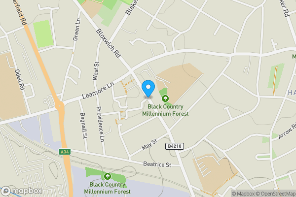 Map location for Land And Buildings On The East Side Of Bloxwich Road, Walsall, West Midlands, WS3 1BF