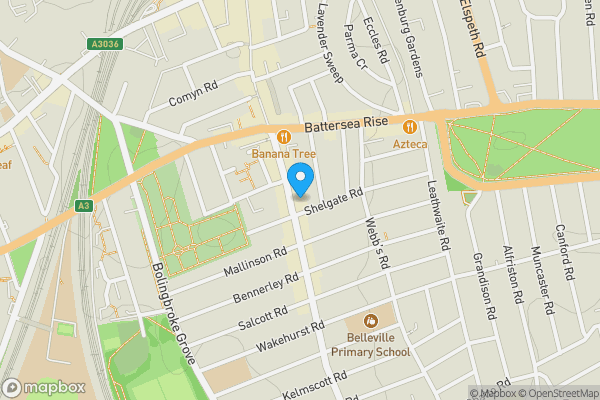 Map location for Flat A, 47, Northcote Road, Battersea, London, SW11 1NJ