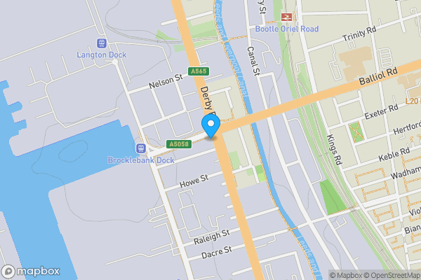 Map location for 236 Derby Road, Bootle, Merseyside, L20 8LJ L20 8LJ