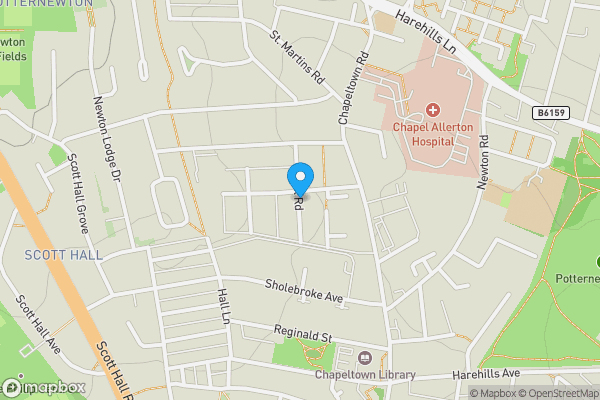 Map location for Oak Road, LEEDS, West Yorkshire, LS7 3JU