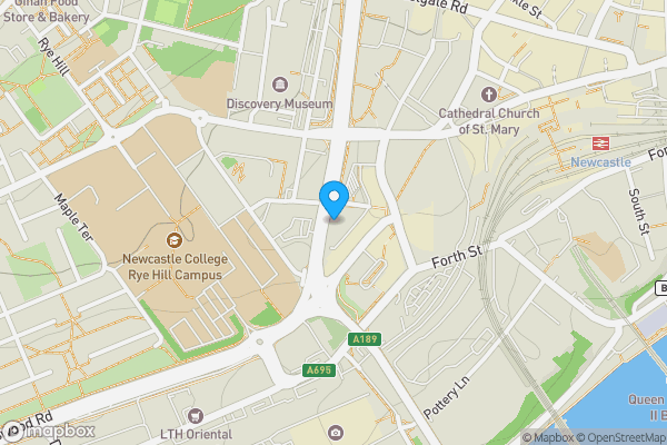 Map location for 115 Burgess House, 93-105 St. James Boulevard, Newcastle upon Tyne NE1 4BW