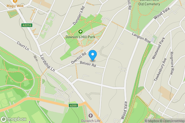 Map location for 8 Belvoir Road, East Dulwich, London, SE22 0QY