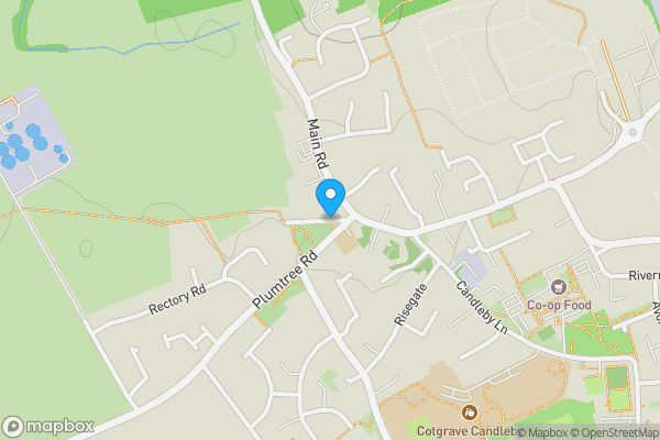 Map location for Orchard End, Church Lane, Cotgrave, Nottingham NG12 3HR