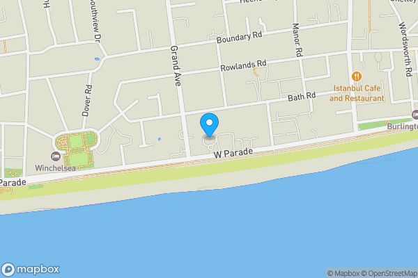 Map location for Flat 4 Caversham Court, West Parade, Worthing, BN11 3RA