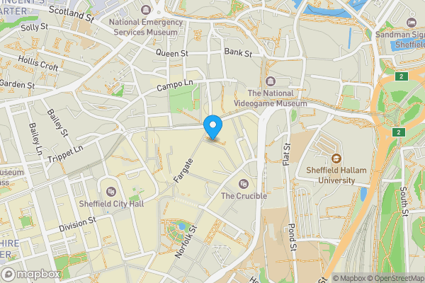 Map location for 42-52 Chapel Walk, Sheffield, Sheffield, s1 2pd