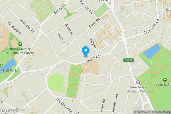 Map location for Lilac Cottage, 76 Coopers Lane, Smethwick, B67 7DN