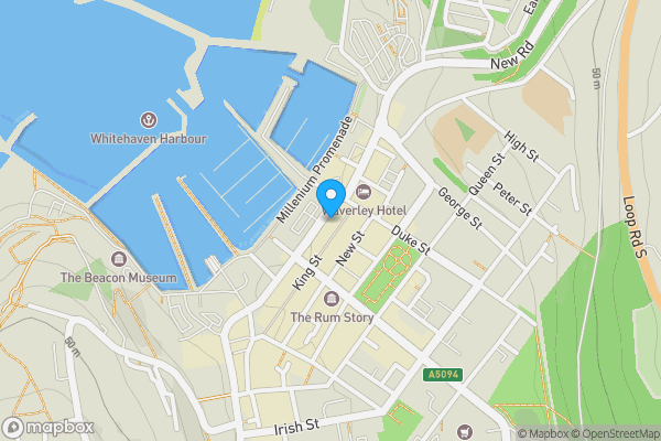 Map location for 78 King Street Whitehaven Cumbria CA28 7LE