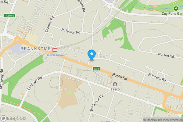 Map location for Flat 4, 2 Princess Road, Poole, BH12 1BH