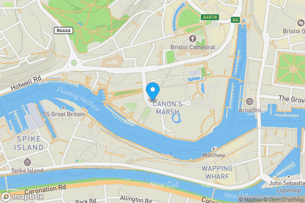 Map location for Cathedral Walk, Bristol, BS1 5LW