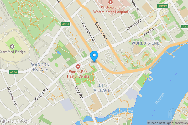 Map location for 3D Tadema Road, London SW10 0NU