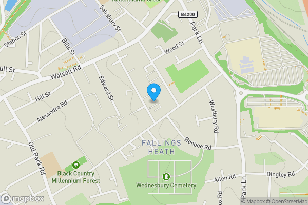 Map location for 49 Spirit Mews, Cobden Street, Wednesbury, West Midlands, WS10 9BF