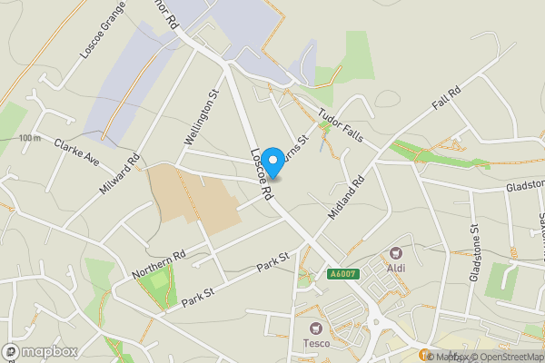 Map location for 44A Loscoe Road, Heanor, Derbyshire DE75 7FF