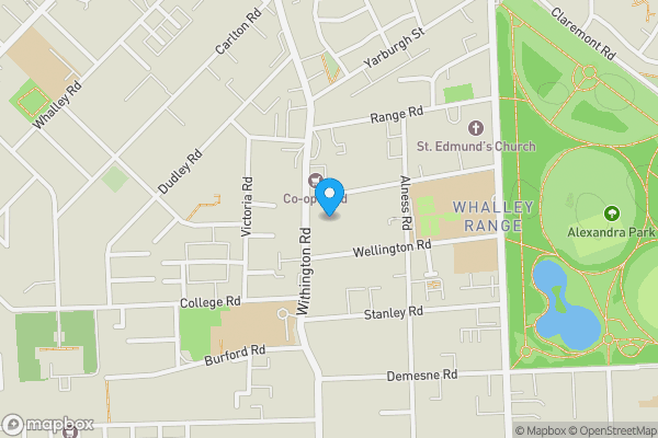 Map location for 143 Withington Road, Whalley Range, Manchester, Greater Manchester M16 8EE