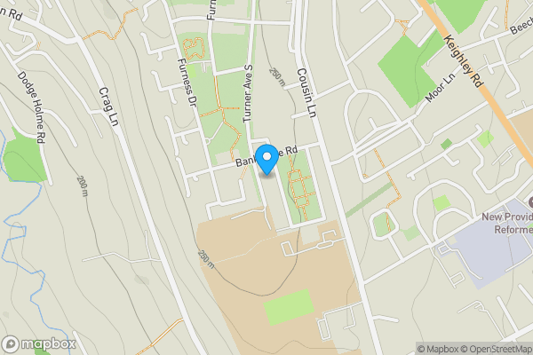 Map location for Flat 5 Weavers Brook, Cumberland Close, Halifax, West Yorkshire, HX2 8NF
